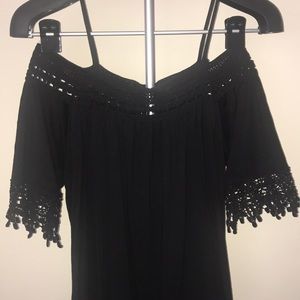 Off the shoulder black top size M